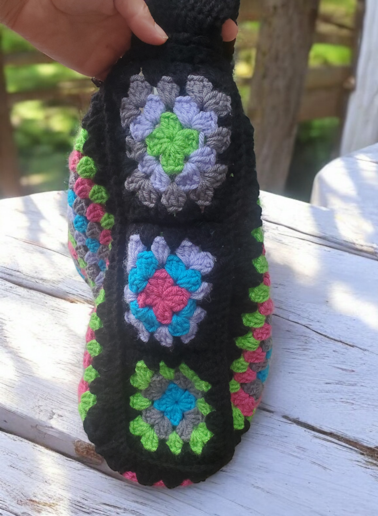 Festival Nights Crochet Granny Square bag